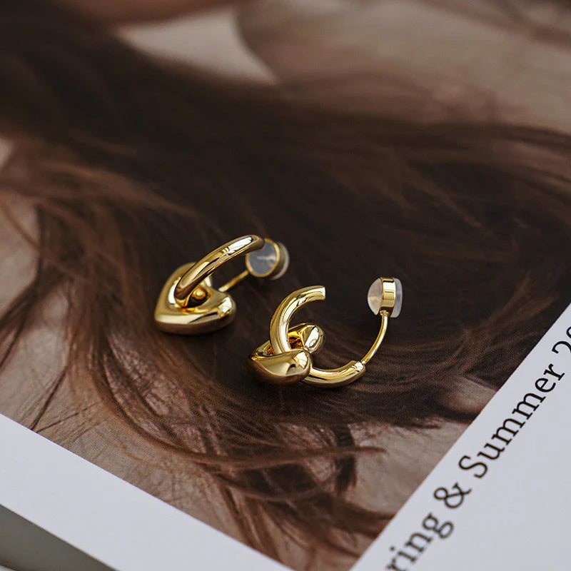 Ellieanna Glossy Heart Ear Clips