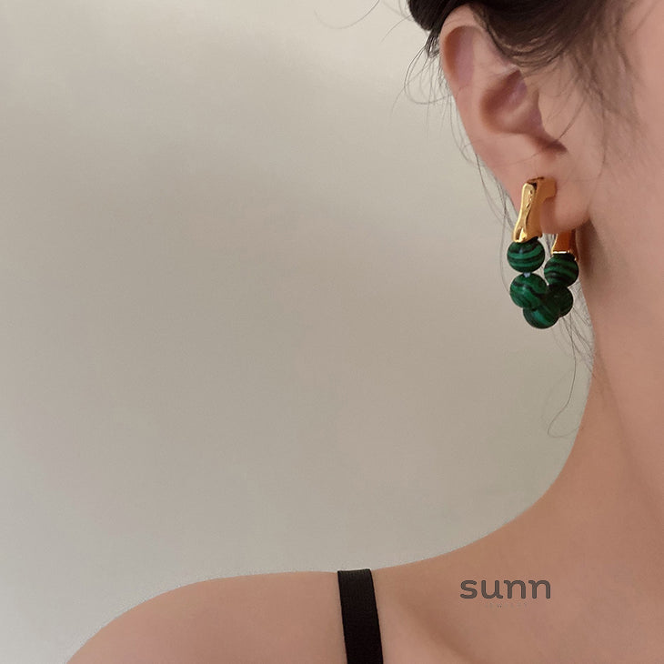 Ellieanna Gold Green Drop Earrings [HNIJ7GUX]