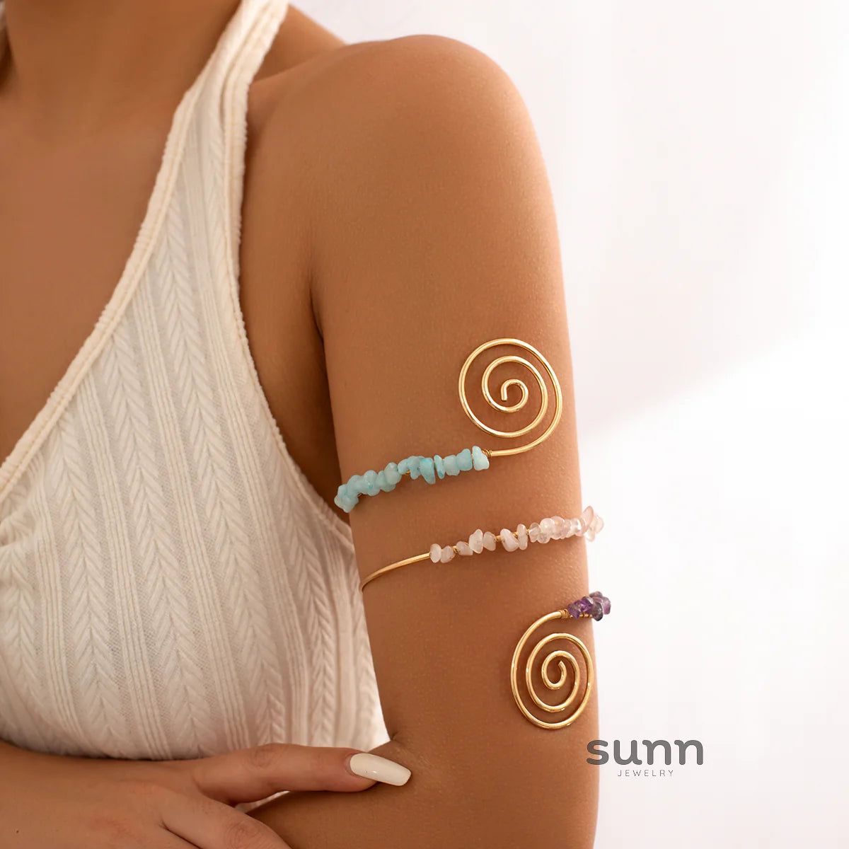 Elliemae Colorful Spiral Arm Cuff