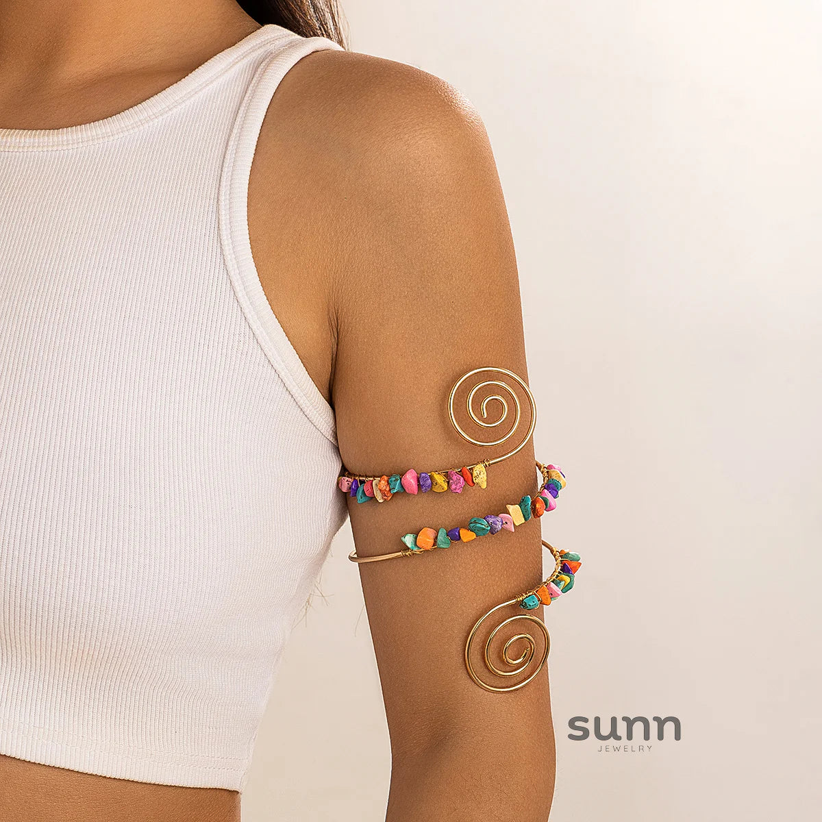Elliemae Colorful Spiral Arm Cuff