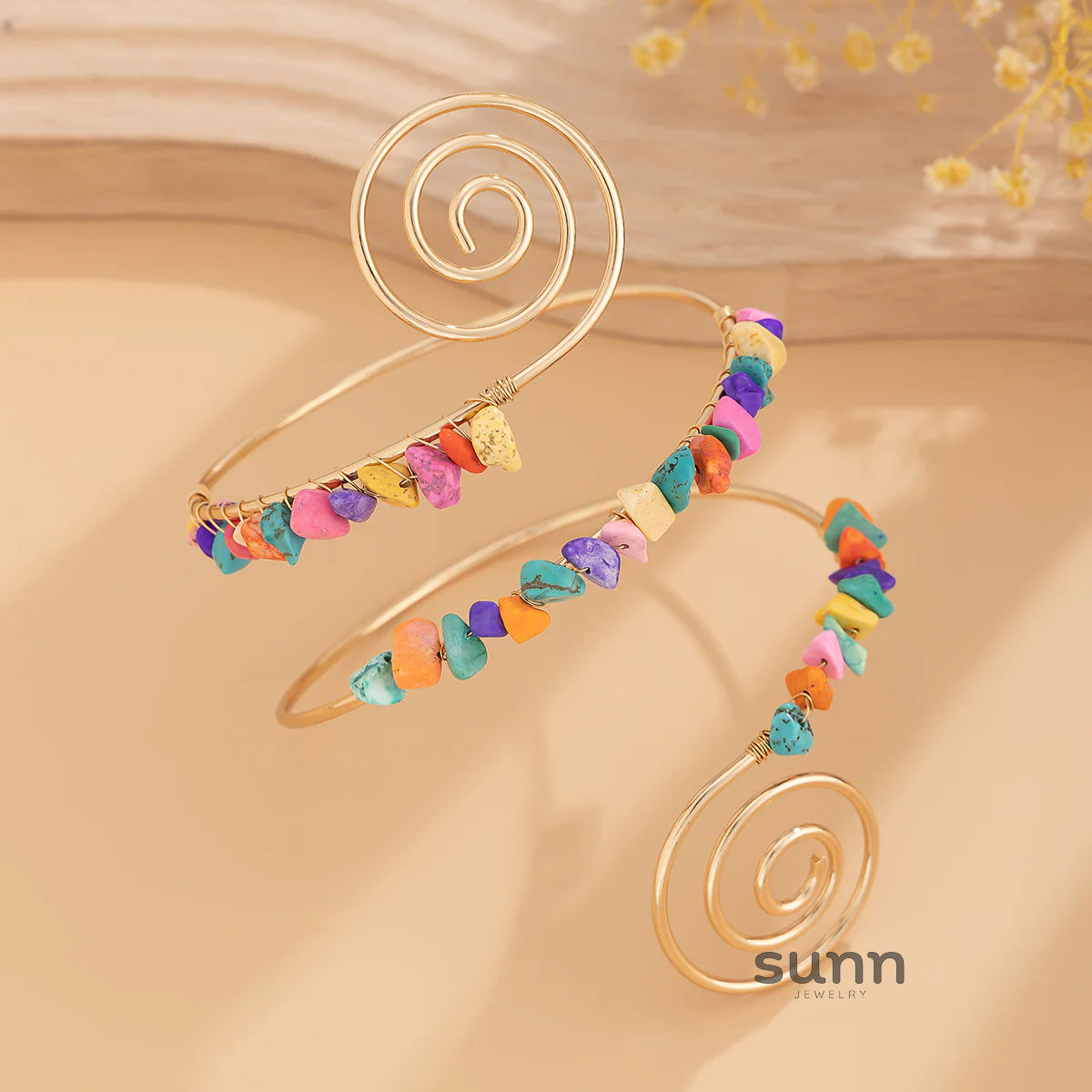 Elliemae Colorful Spiral Arm Cuff