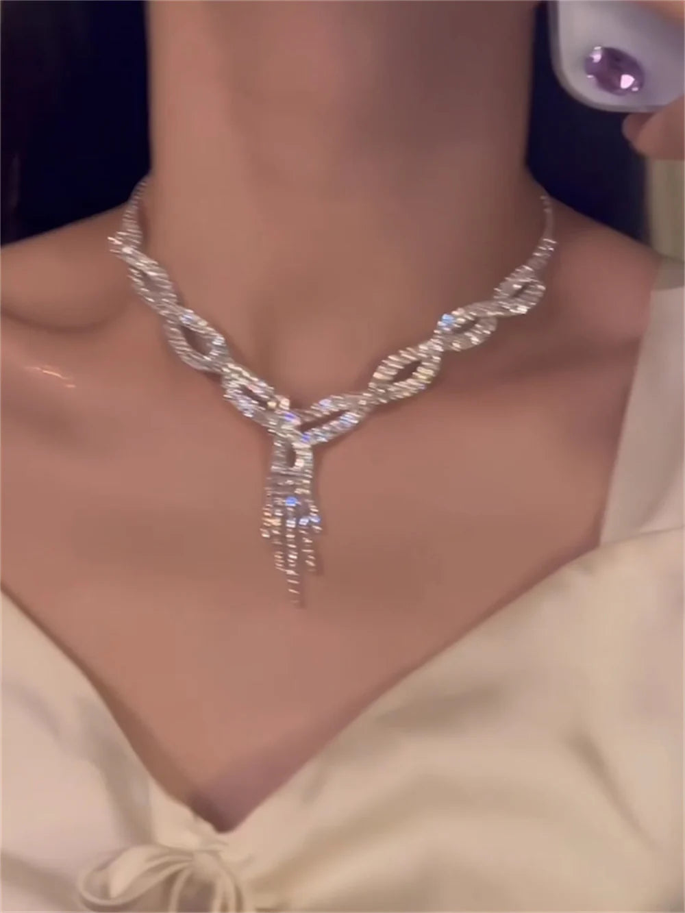 Elliett Rhinestone Choker Set