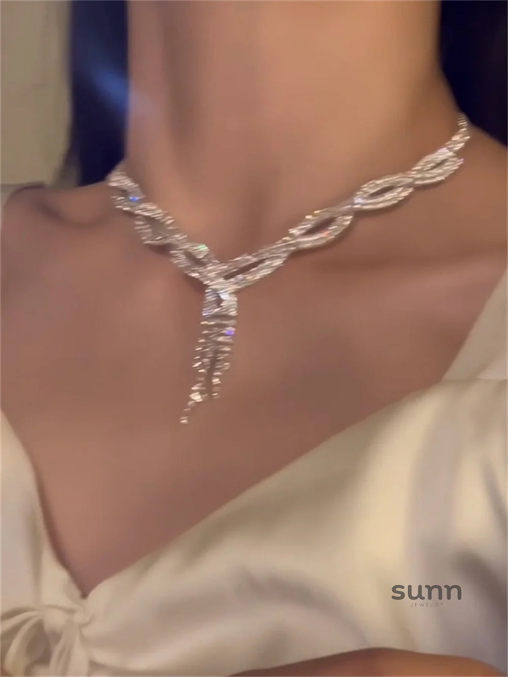 Elliett Rhinestone Choker Set