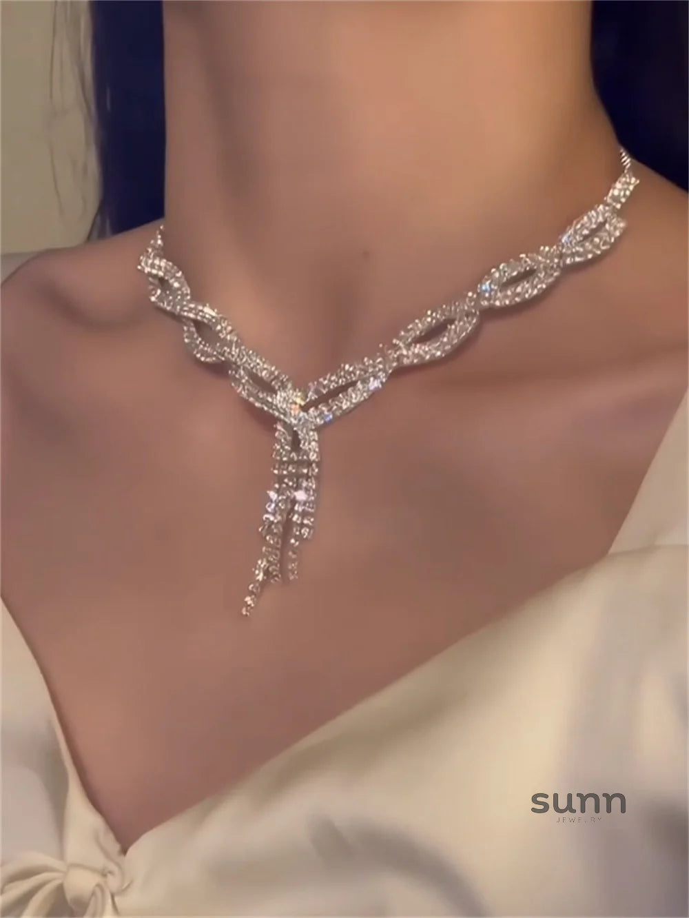 Elliett Rhinestone Choker Set