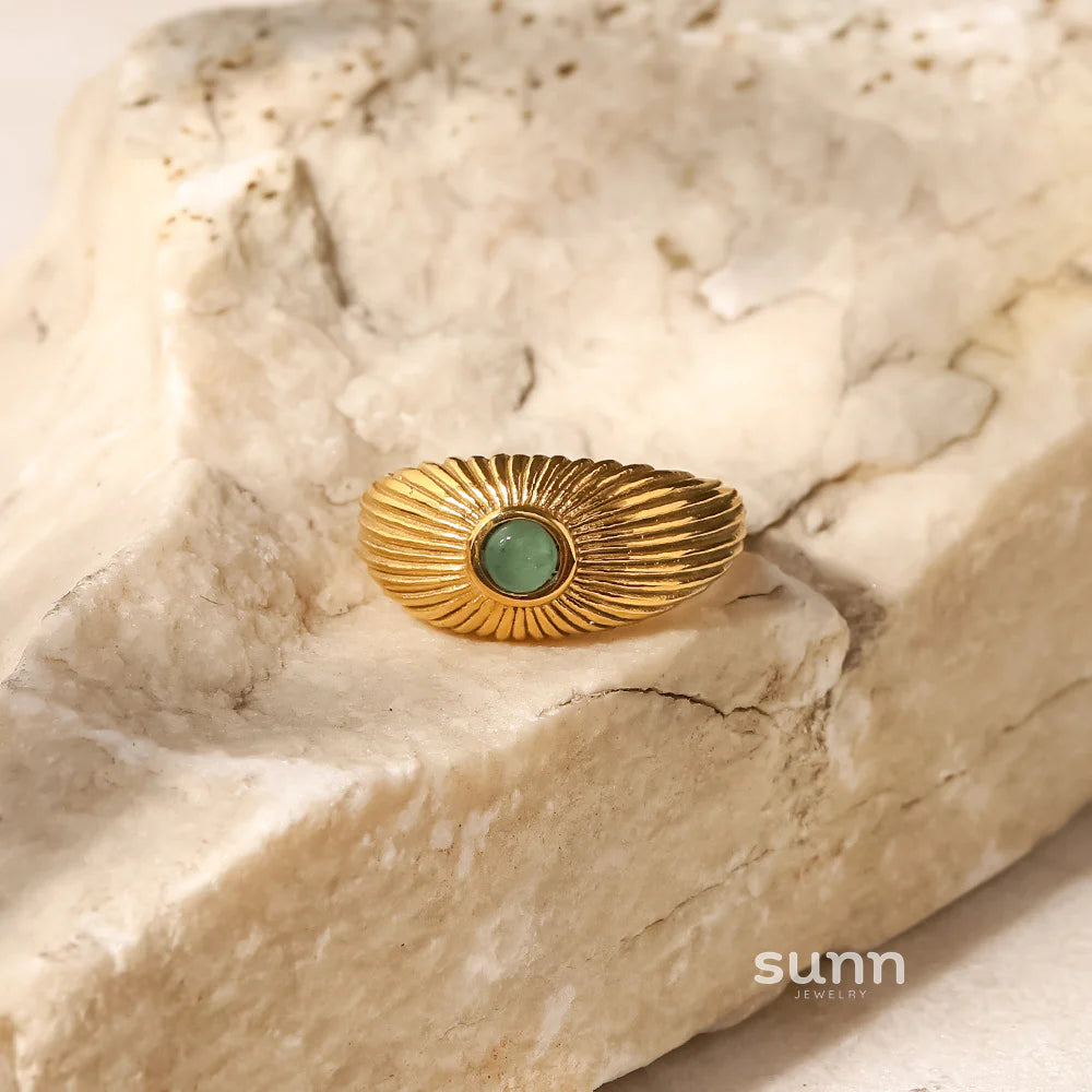 Ellinor Gilded Sunstone Ring