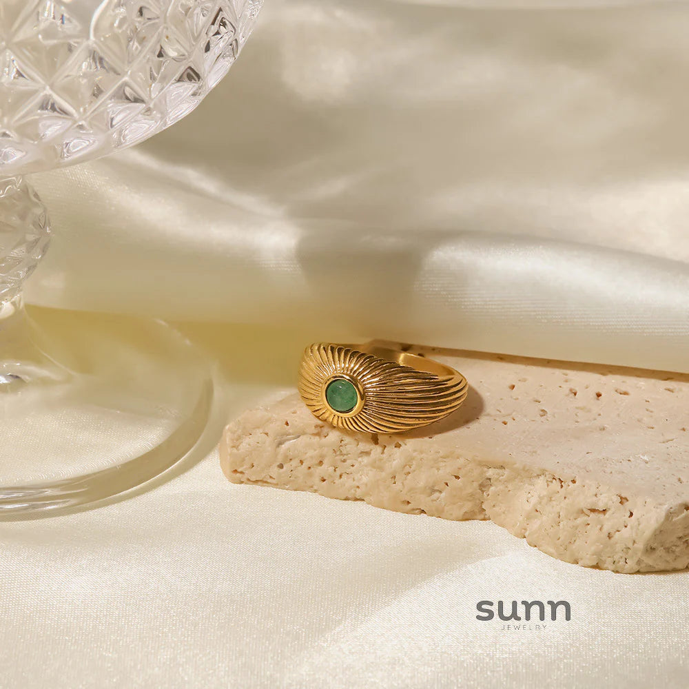 Ellinor Gilded Sunstone Ring