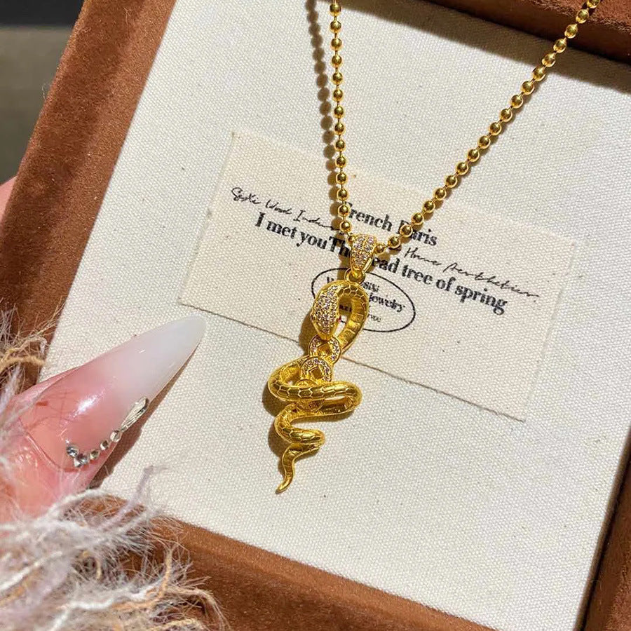 Elloise Diamond Snake Pendant [EO29F38P]