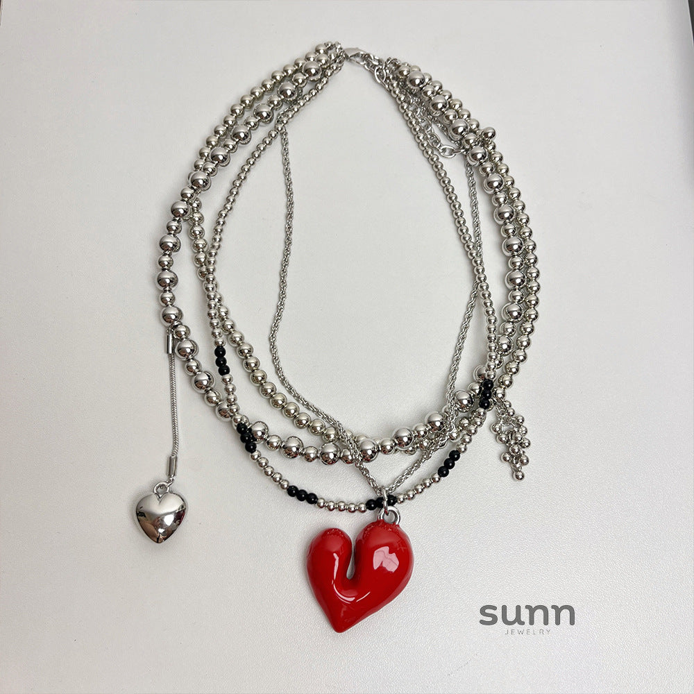 Ellyana Layered Heart Choker [6P3K0DNQ]