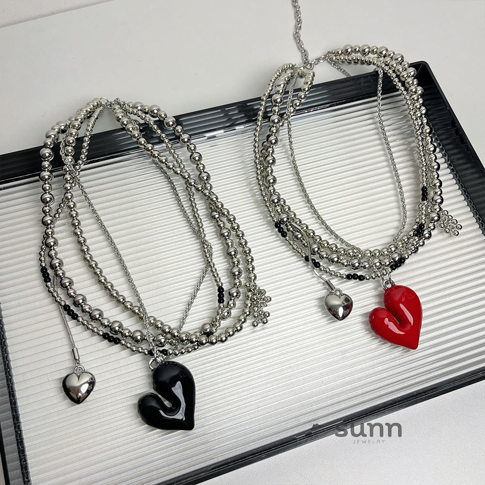 Ellyana Layered Heart Choker [BKXRLLV2]