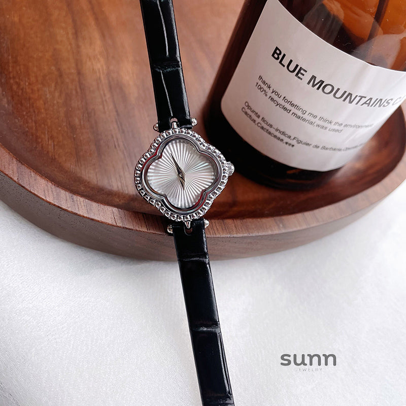 Ellyson Clover Leather Watch [93X7920C]