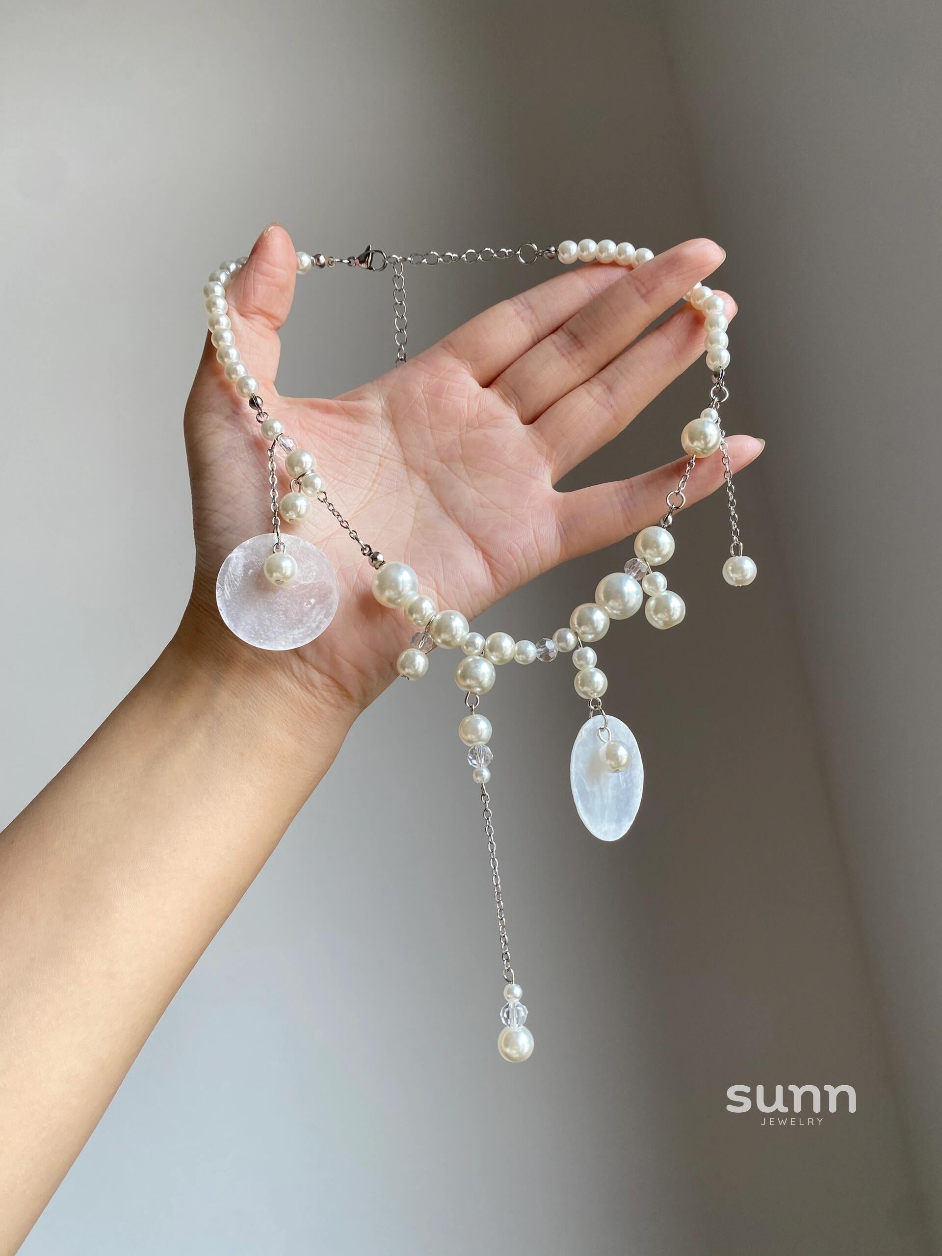 Eloisa Shell Pearl Tassel Necklace [61KRQFZC]