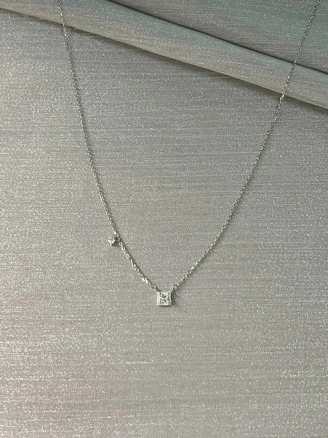 Eloisa Sterling Silver Square Necklace