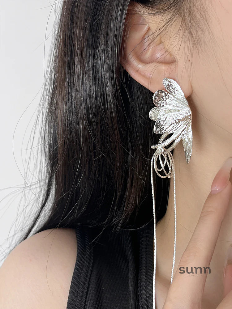 Eloise Pleated Butterfly Earrings