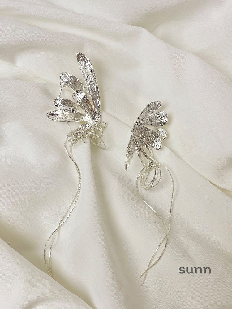 Eloise Pleated Butterfly Earrings
