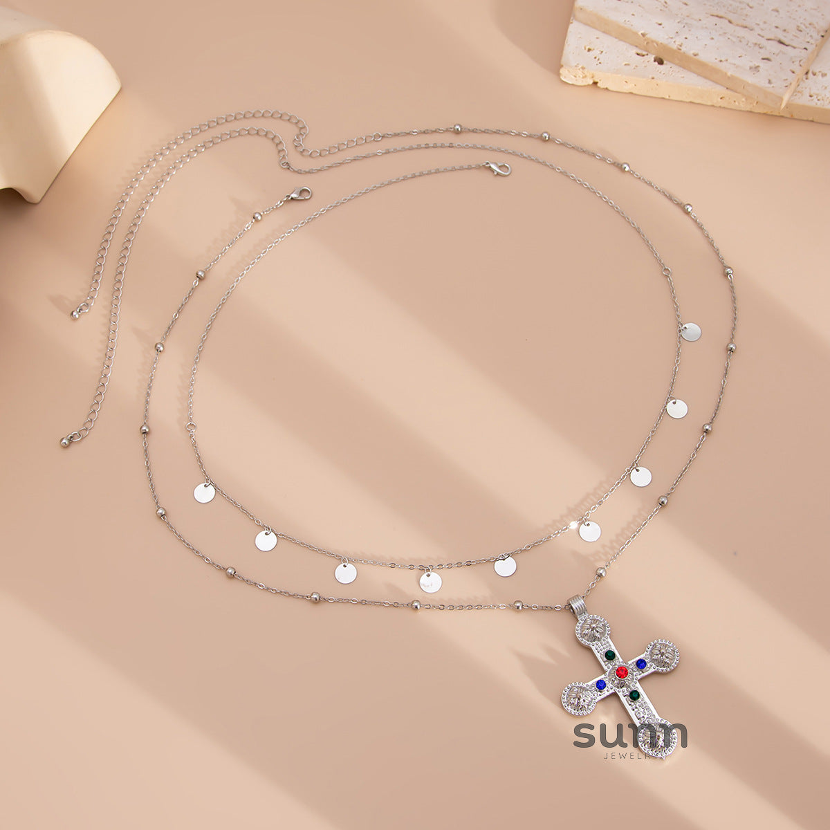 Elsa Crystal Cross Body Chain [U6AK4YVM]