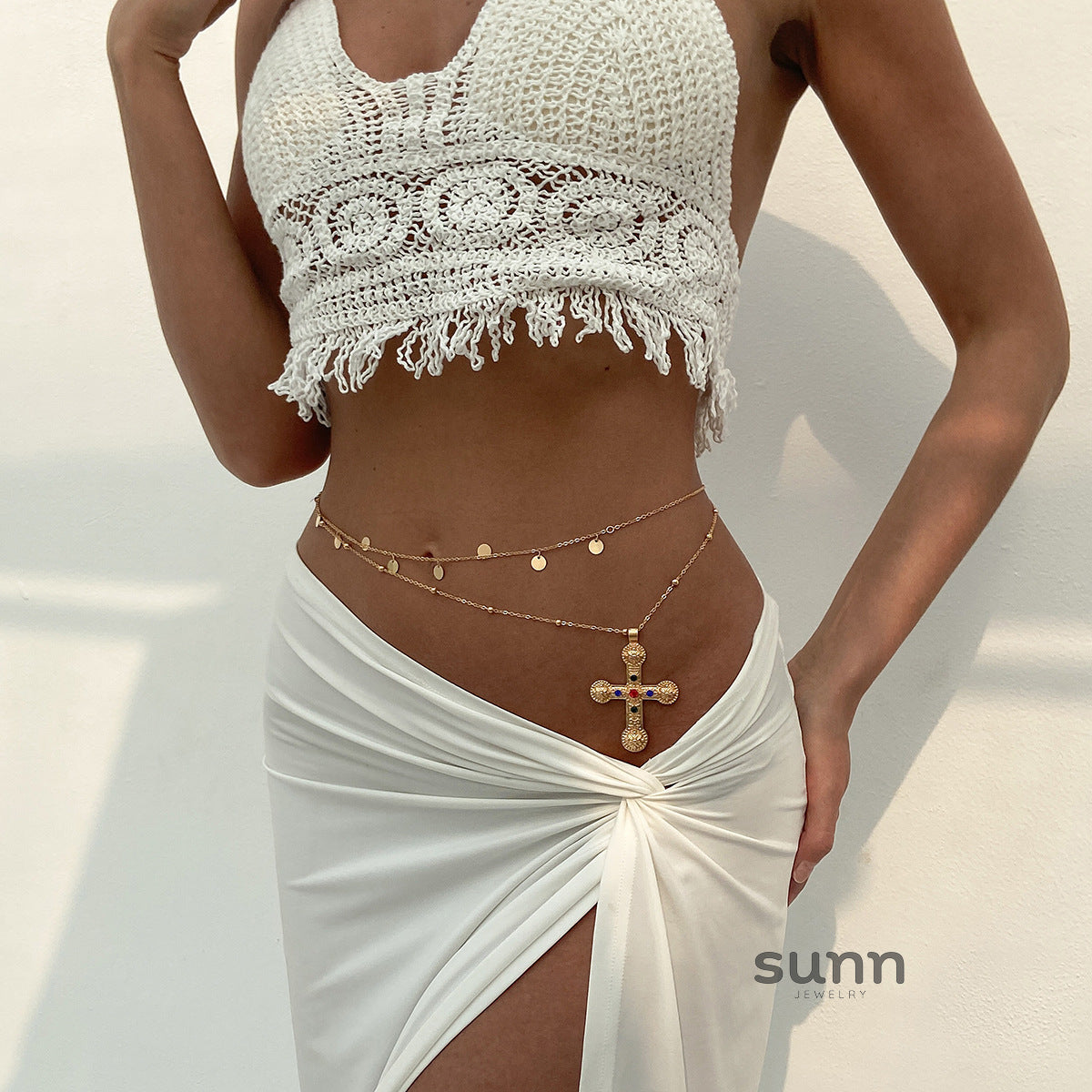 Elsa Crystal Cross Body Chain [HKDNH0PY]
