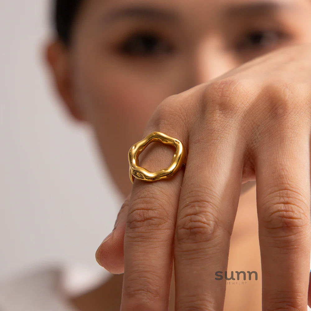 Elsa Molten Bloom Open Ring