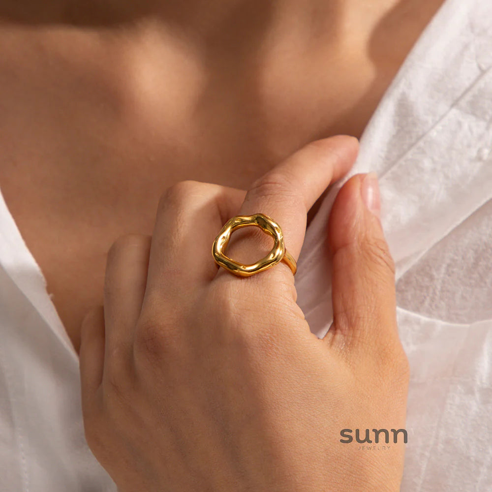 Elsa Molten Bloom Open Ring