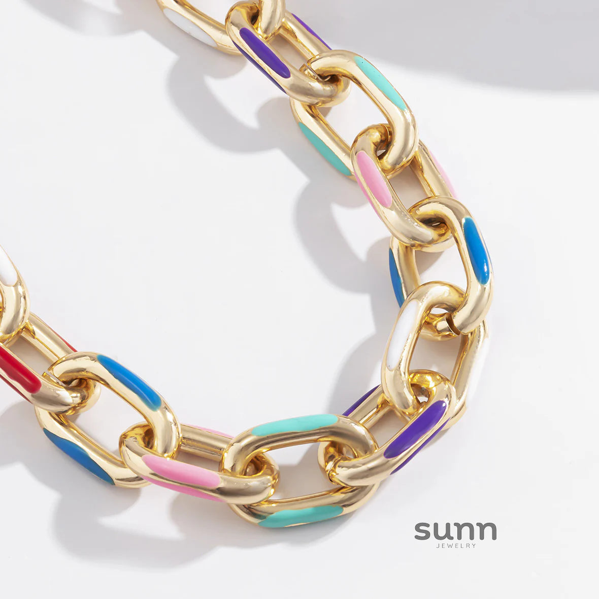 Elvia Abstract Art Chain Necklace