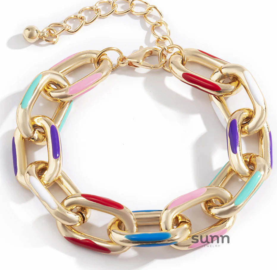 Elvia Abstract Art Chain Necklace