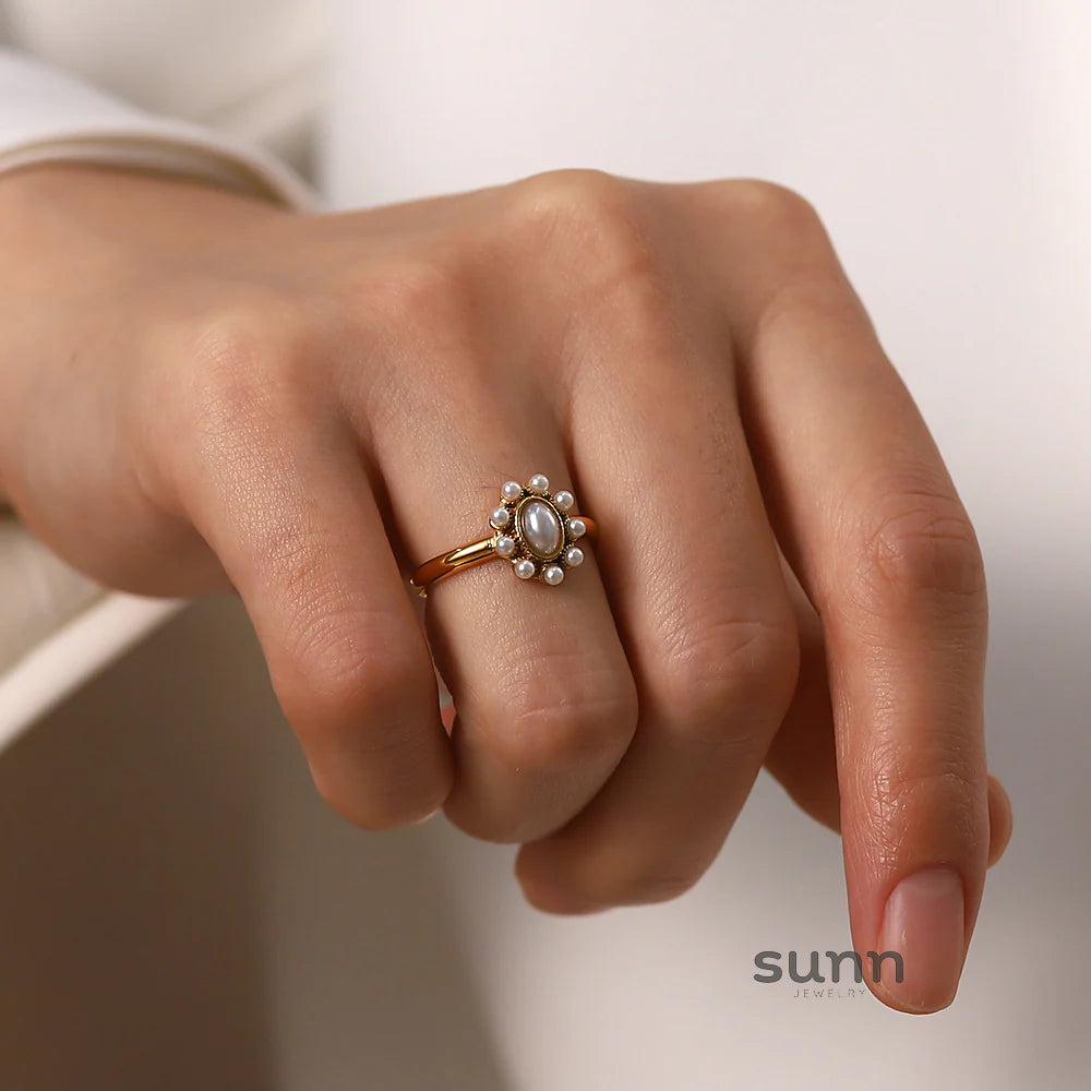 Elvira Emerald Pave Ring