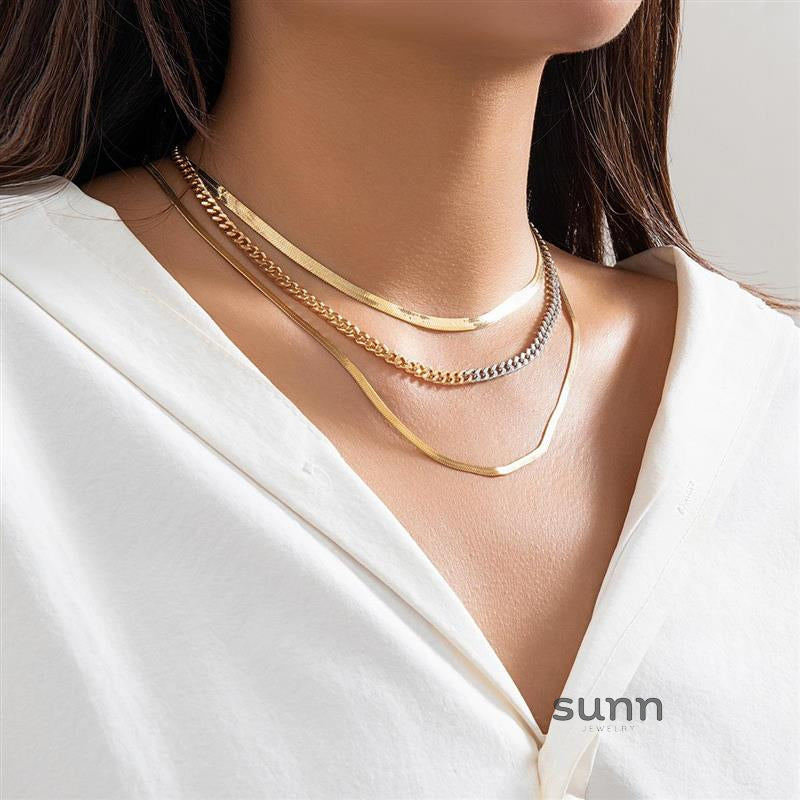 Elvira Layered Heart Necklace [USGN1SC5]