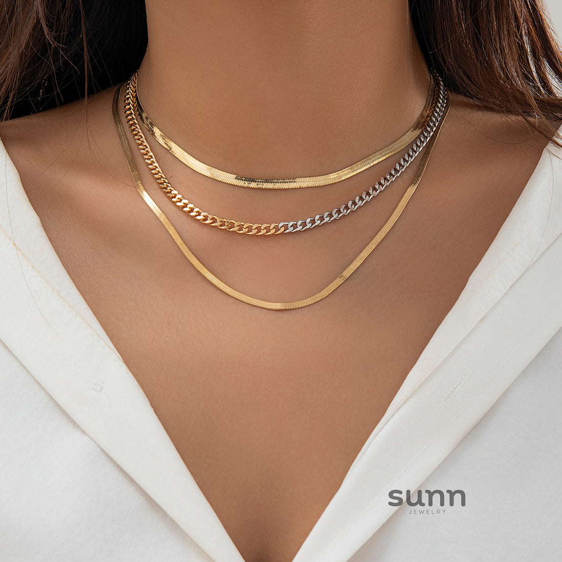 Elvira Layered Heart Necklace [49O9SIWM]