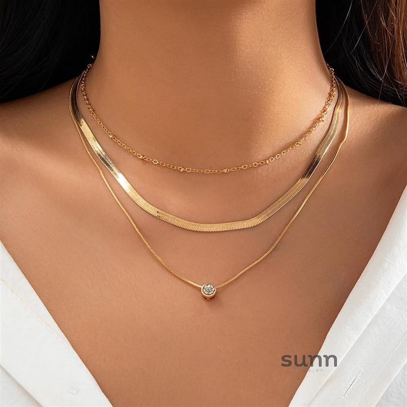 Elvira Layered Heart Necklace [6O44154G]
