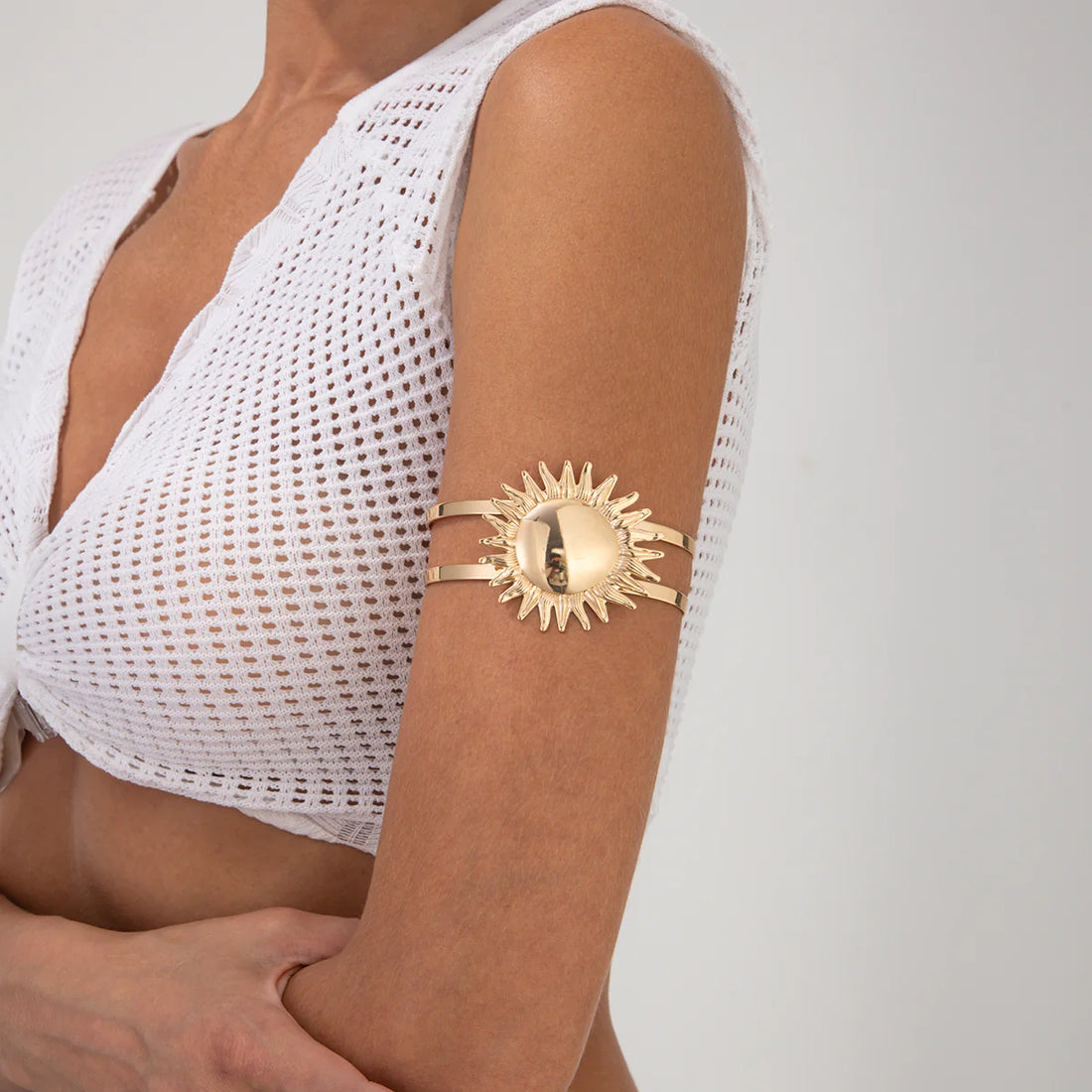 Elynn Metal Sunflower Cuff Bracelet