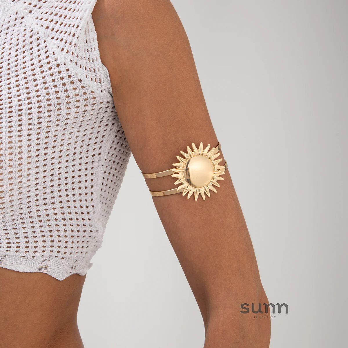 Elynn Metal Sunflower Cuff Bracelet