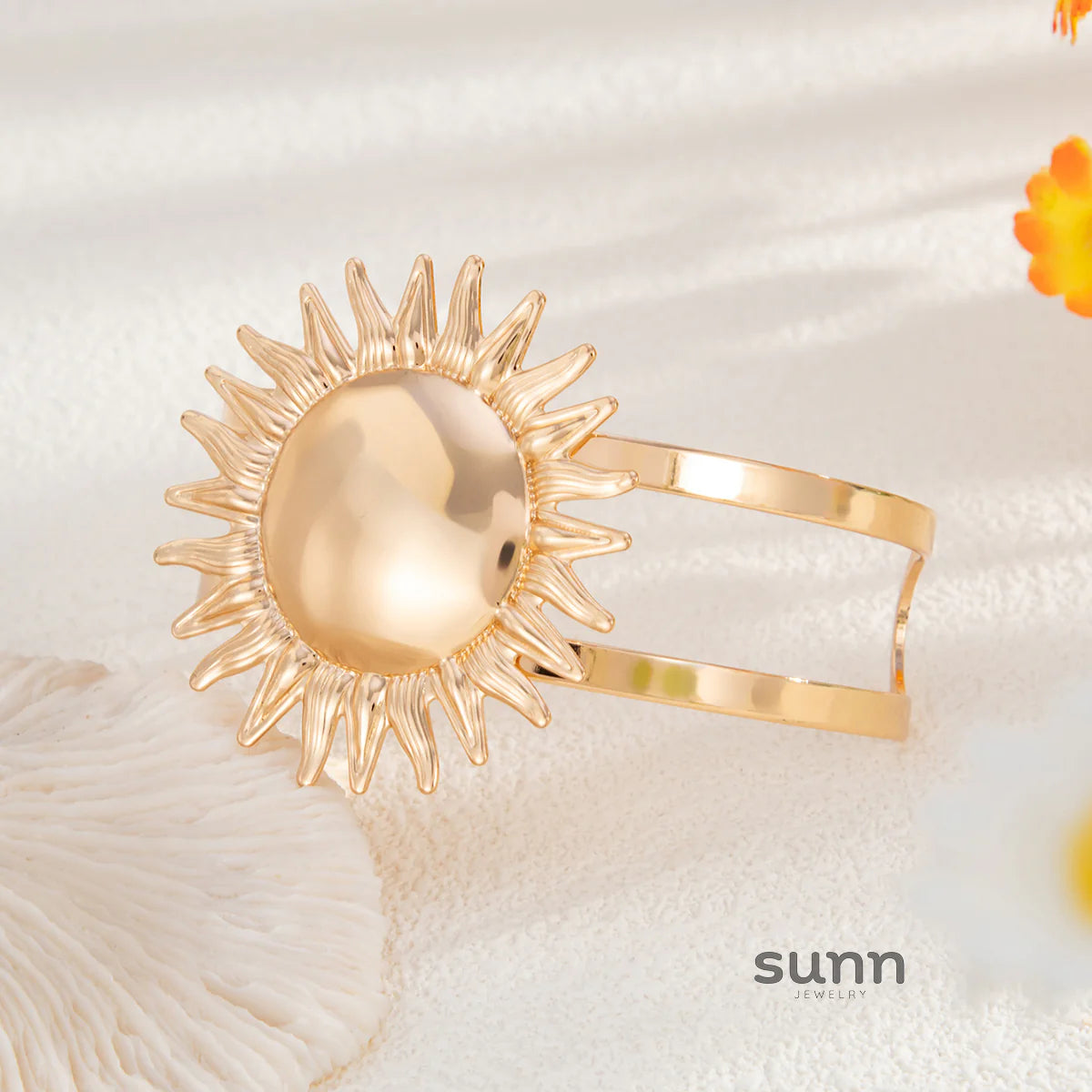 Elynn Metal Sunflower Cuff Bracelet