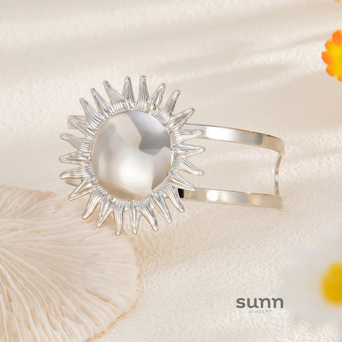 Elynn Metal Sunflower Cuff Bracelet