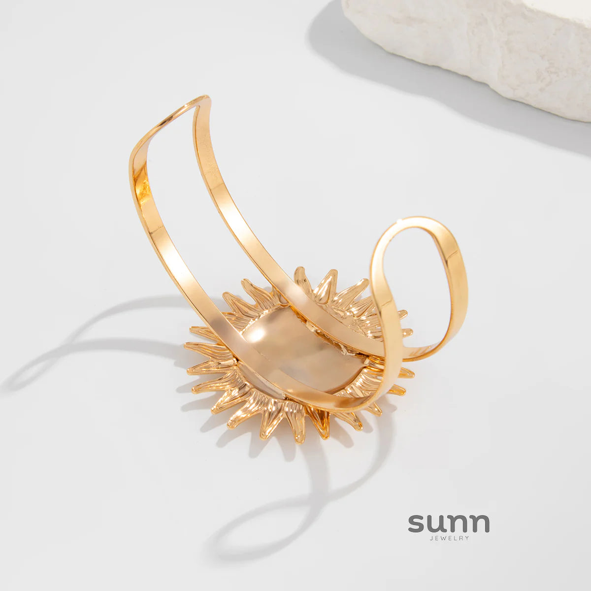 Elynn Metal Sunflower Cuff Bracelet