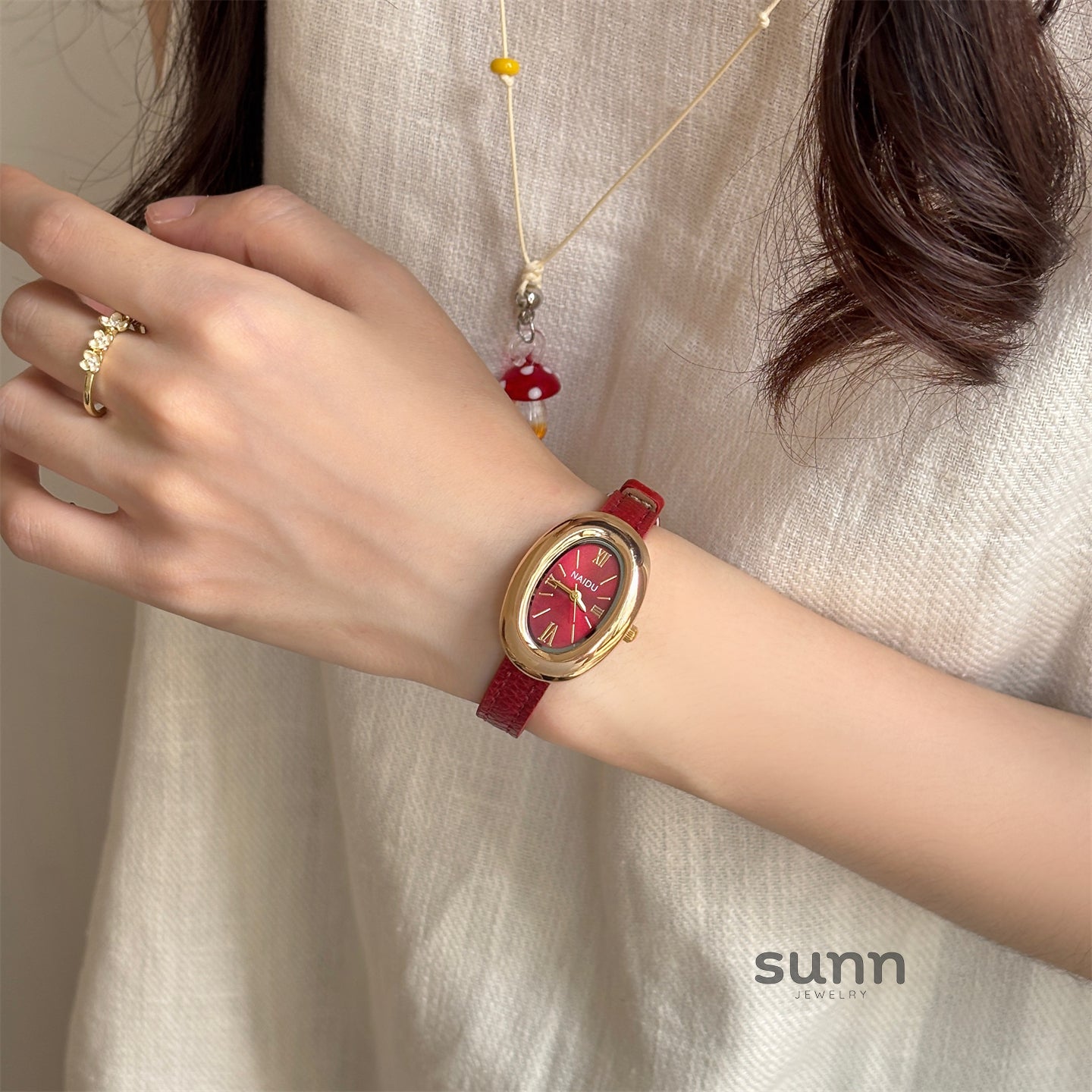 Elyzabeth Oval Retro Watch [G22CUX0J]