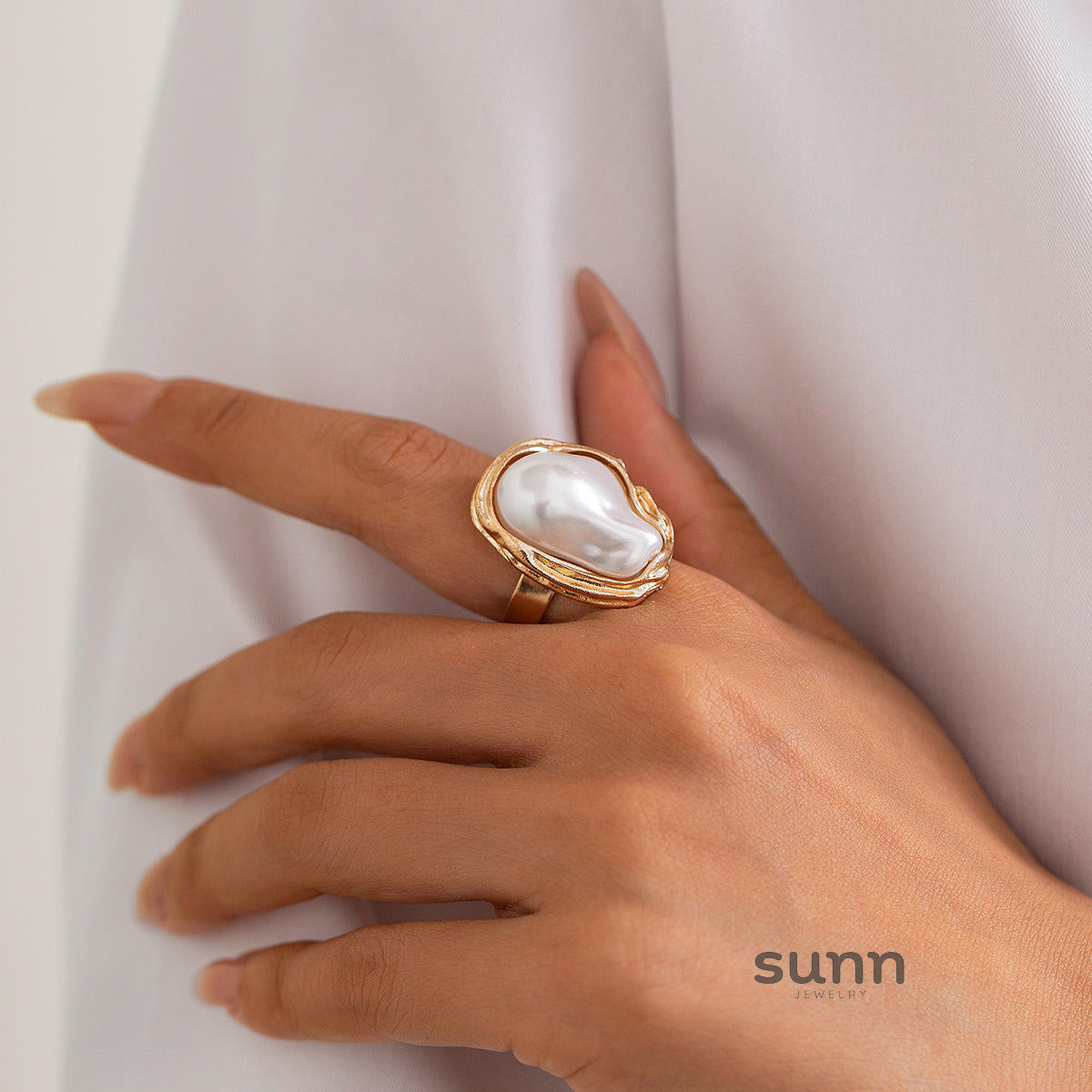 Emaline Baroque Pearl Ring Set [FUMZBEI5]