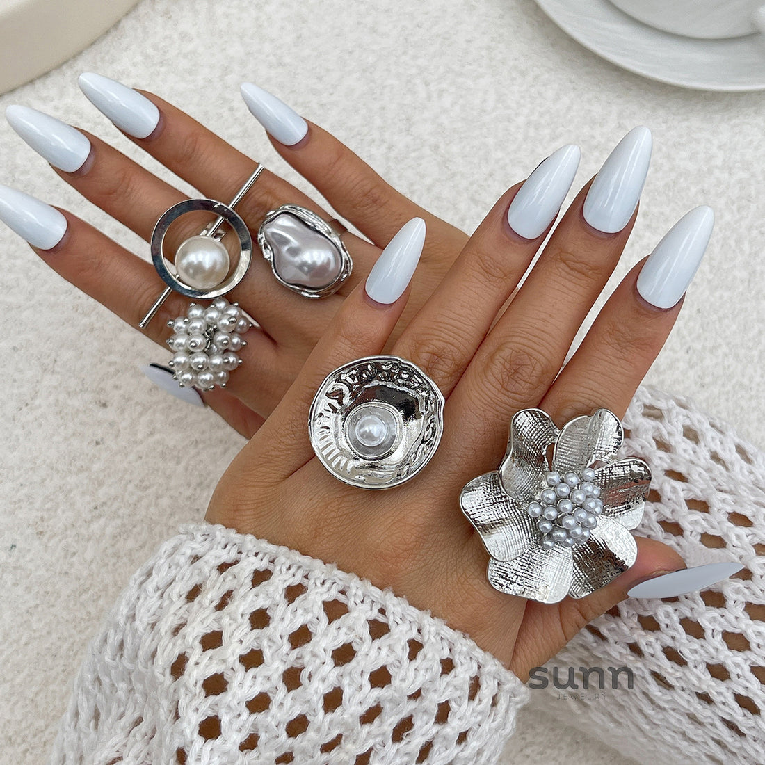 Emaline Baroque Pearl Ring Set [CGTL5PW2]