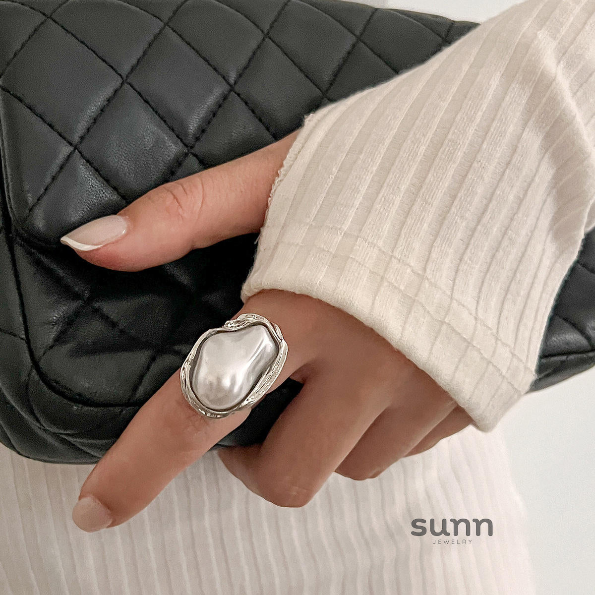 Emaline Baroque Pearl Ring Set [QMLCYUG9]