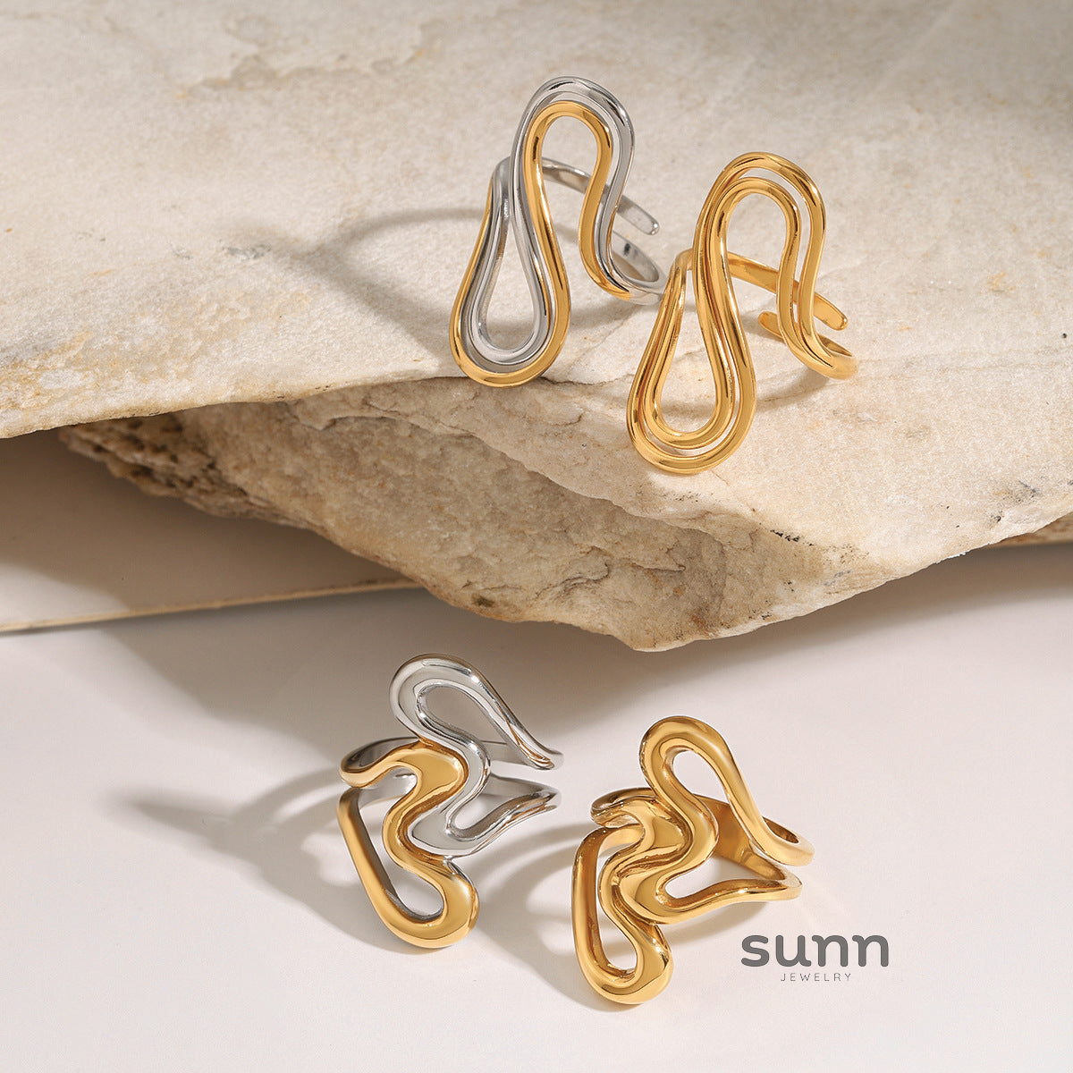 Emalyn Geometric Line Ring [IAJ19EAH]