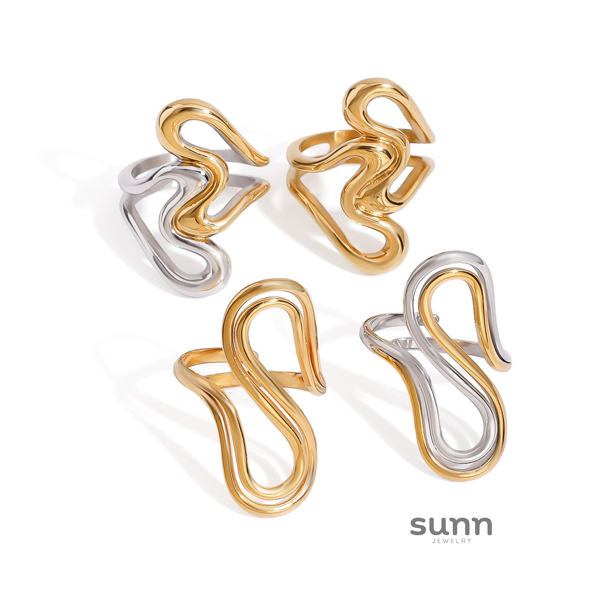 Emalyn Geometric Line Ring [60ZCDLIC]
