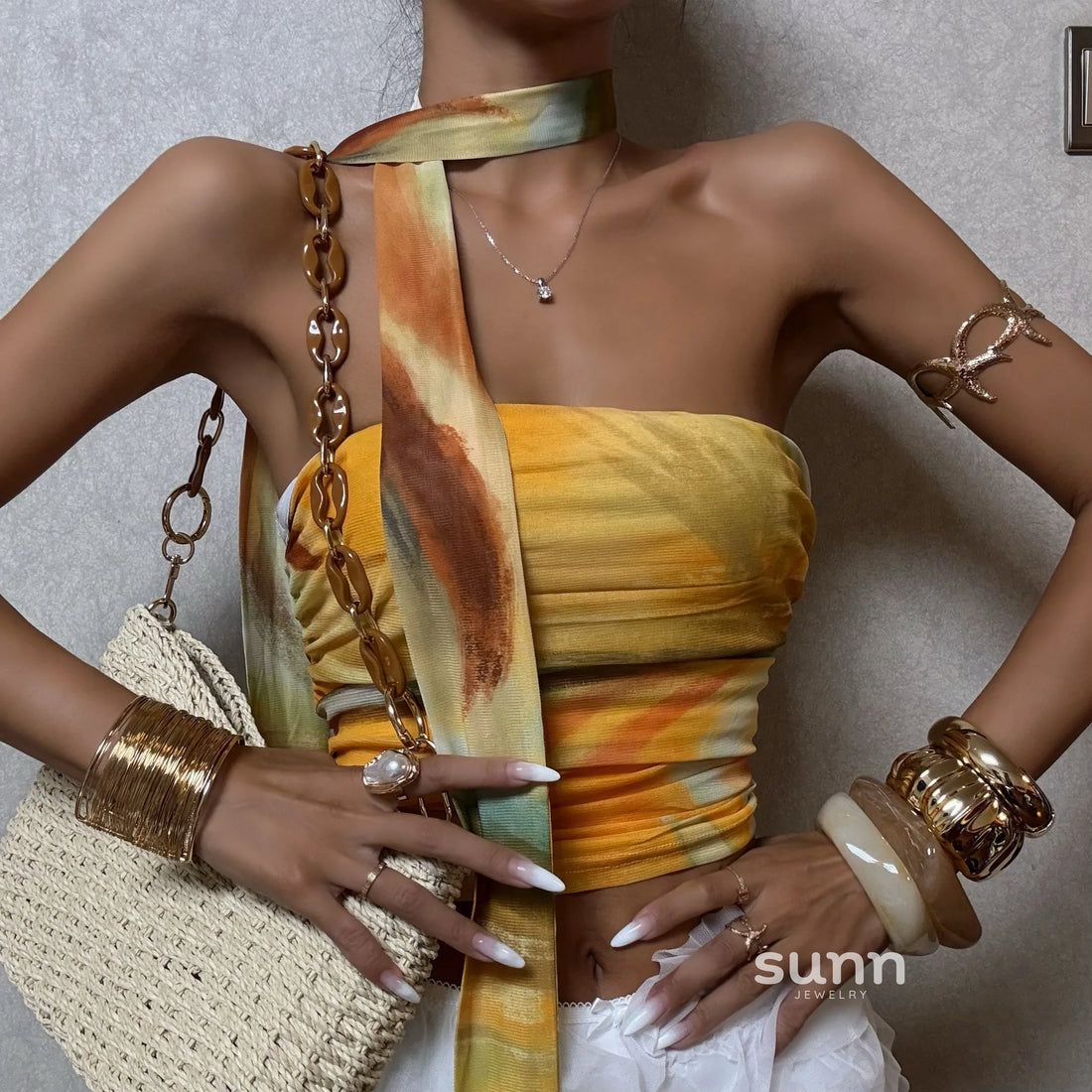 Emalyn Textured Statement Bangle