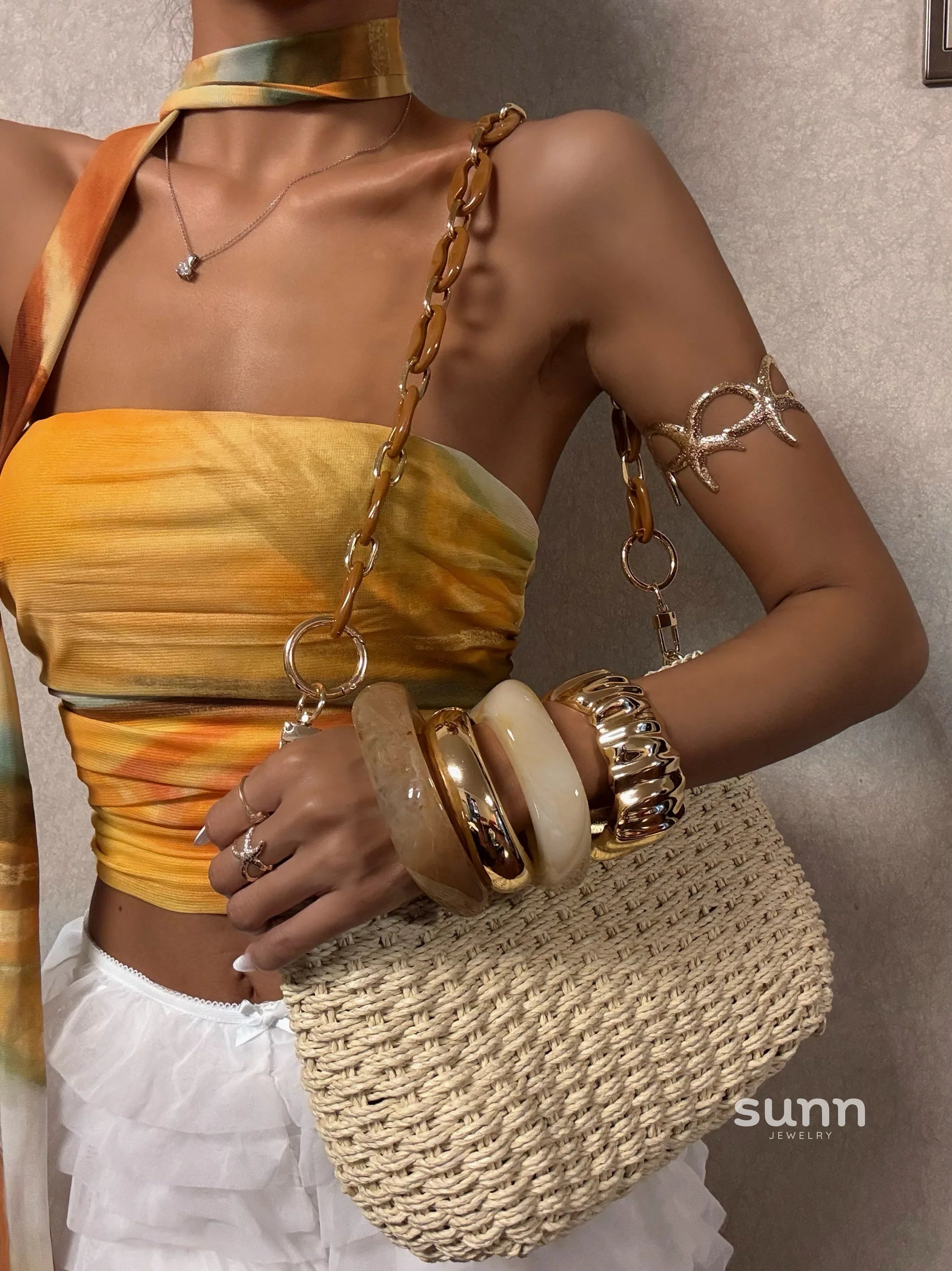 Emalyn Textured Statement Bangle