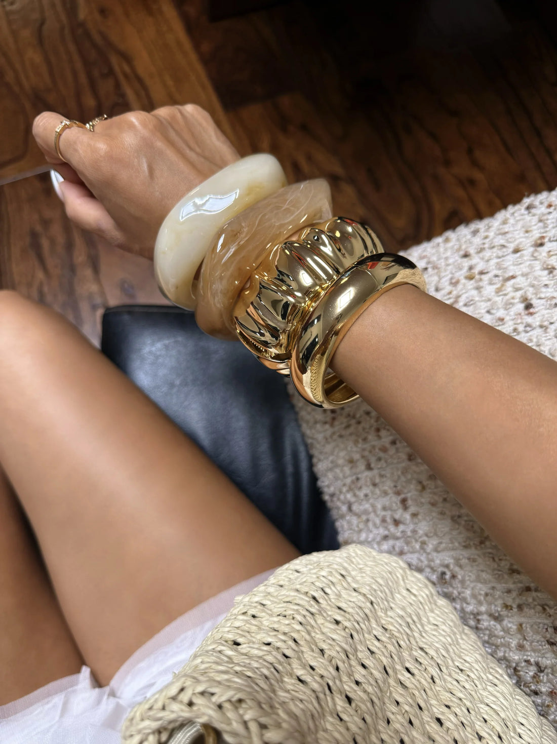 Emalyn Textured Statement Bangle