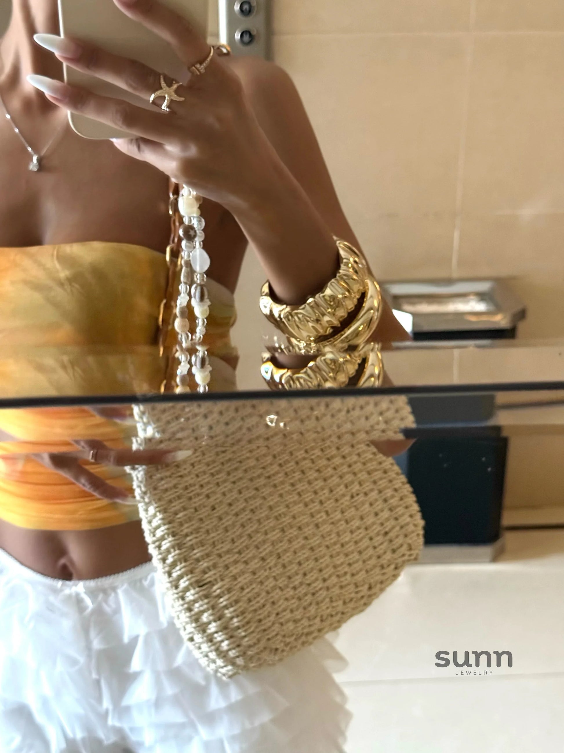Emalyn Textured Statement Bangle