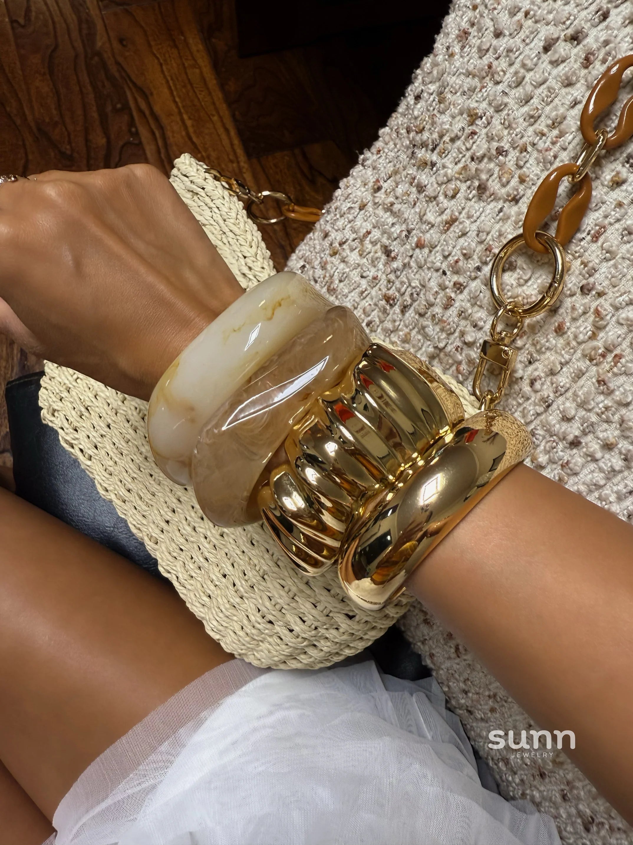 Emalyn Textured Statement Bangle