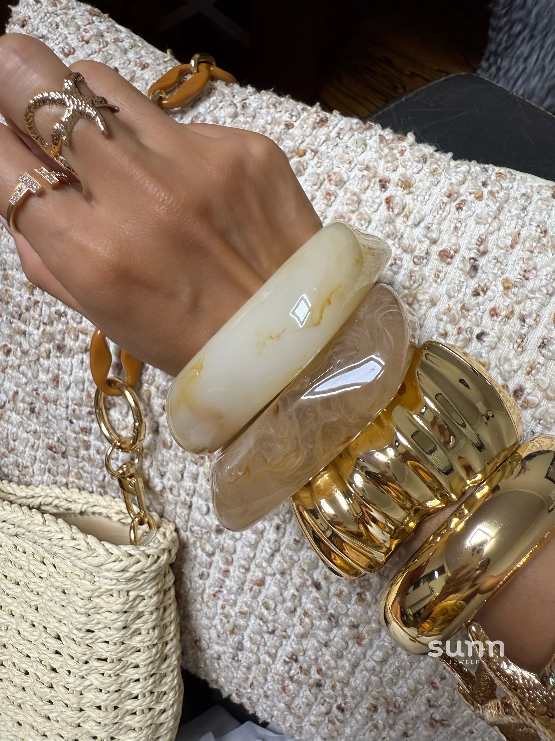 Emalyn Textured Statement Bangle