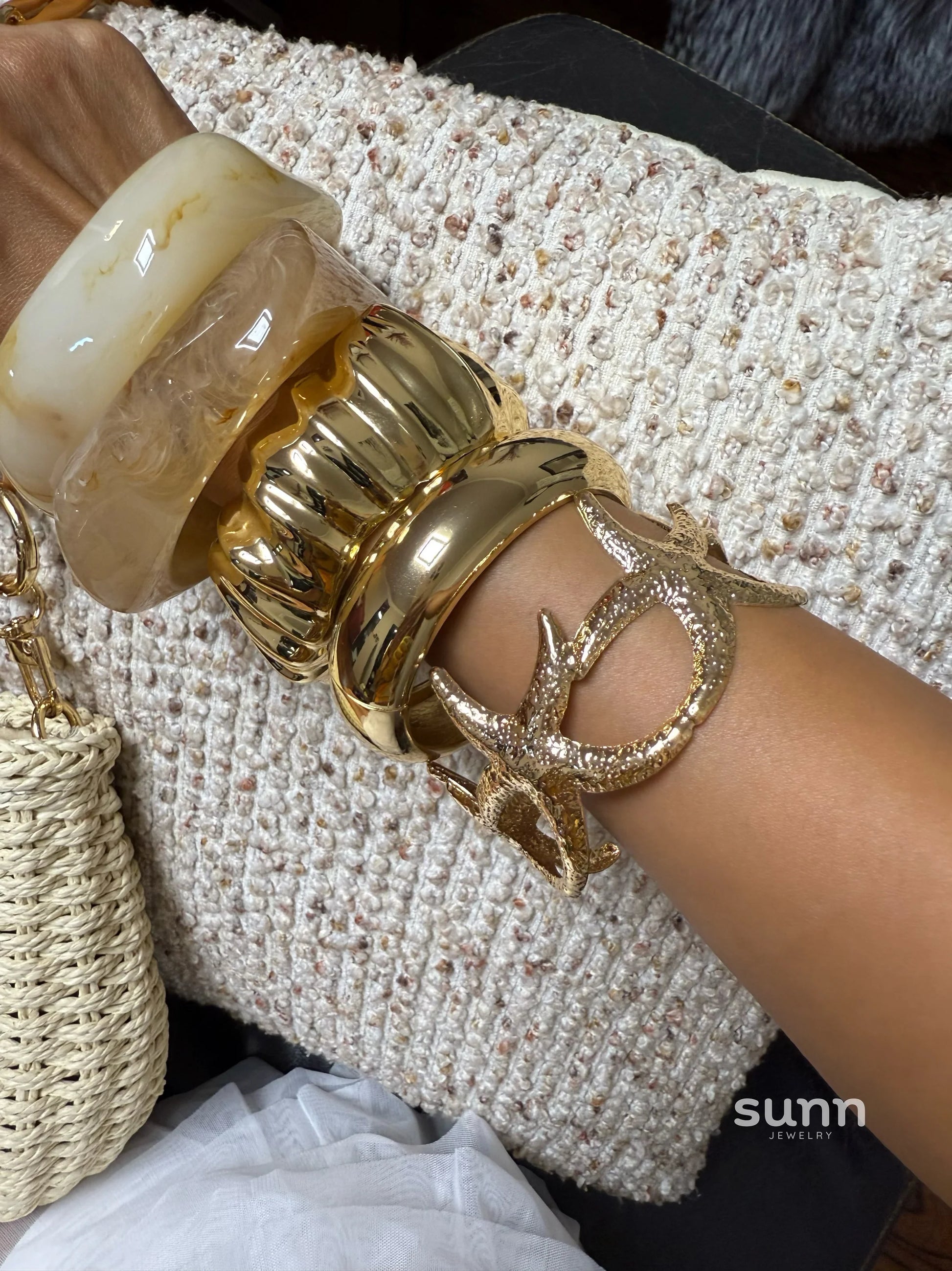 Emalyn Textured Statement Bangle