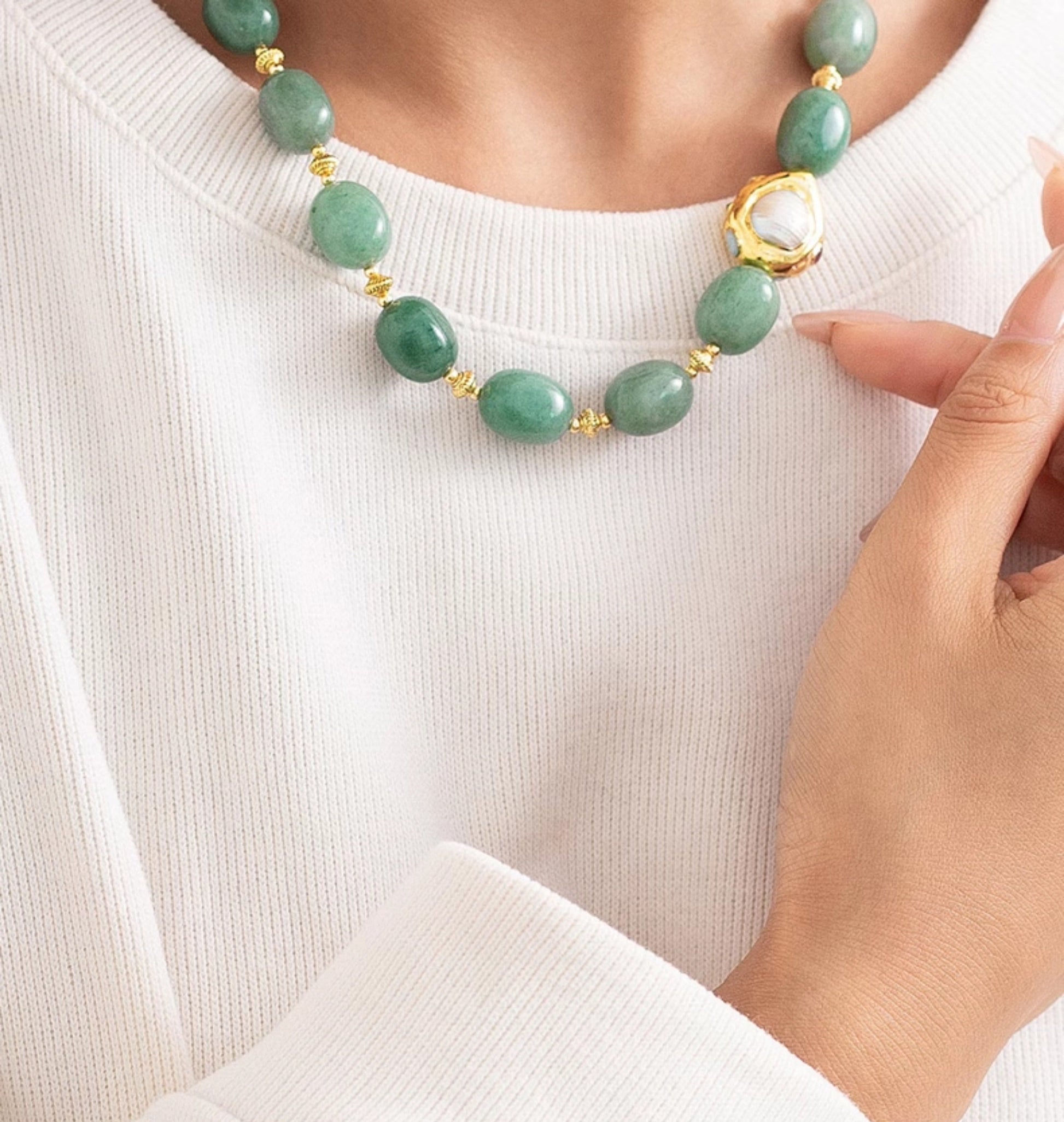 Emalynn Aventurine Beaded Necklace