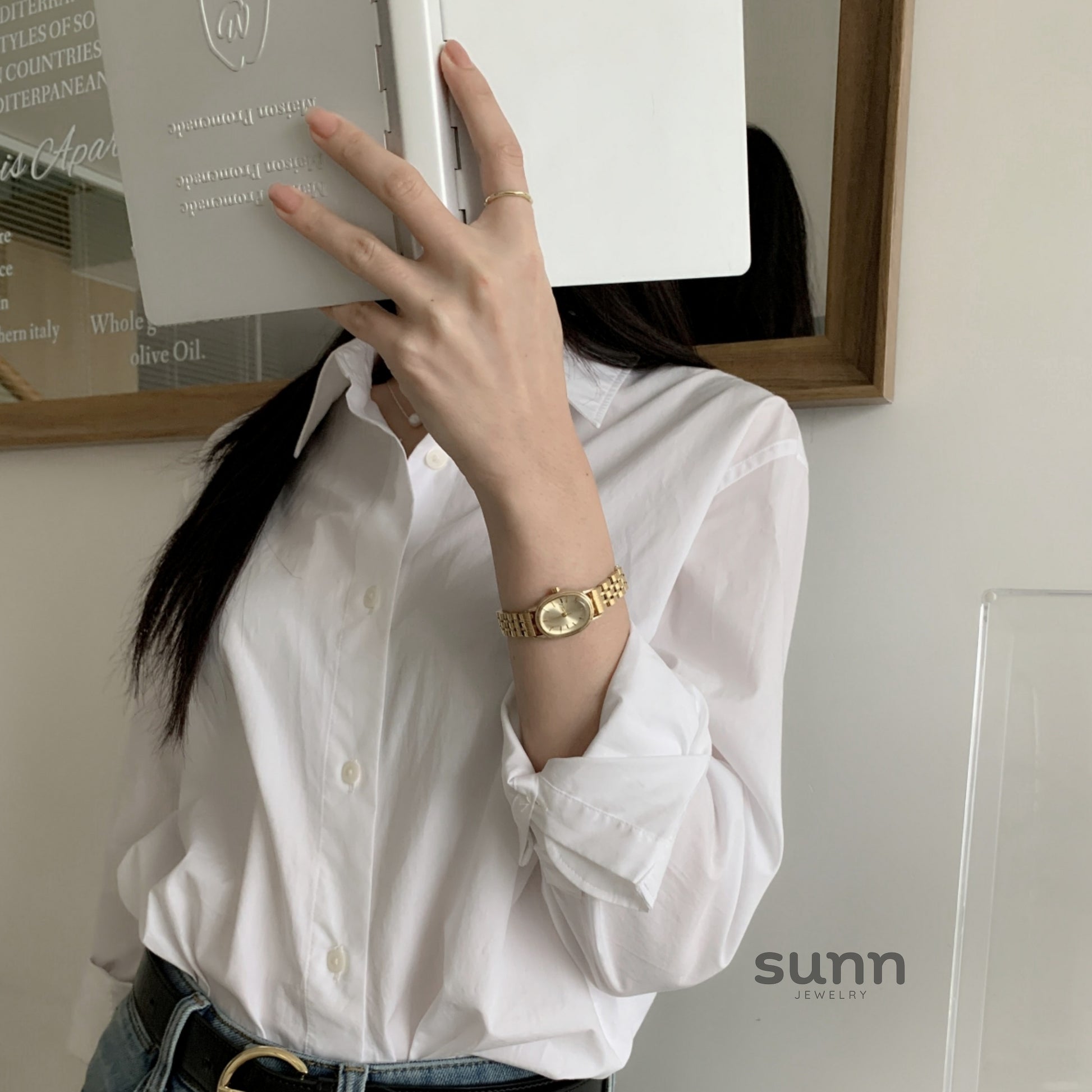 Emari Oval Steel Watch [JUCBT2I4]
