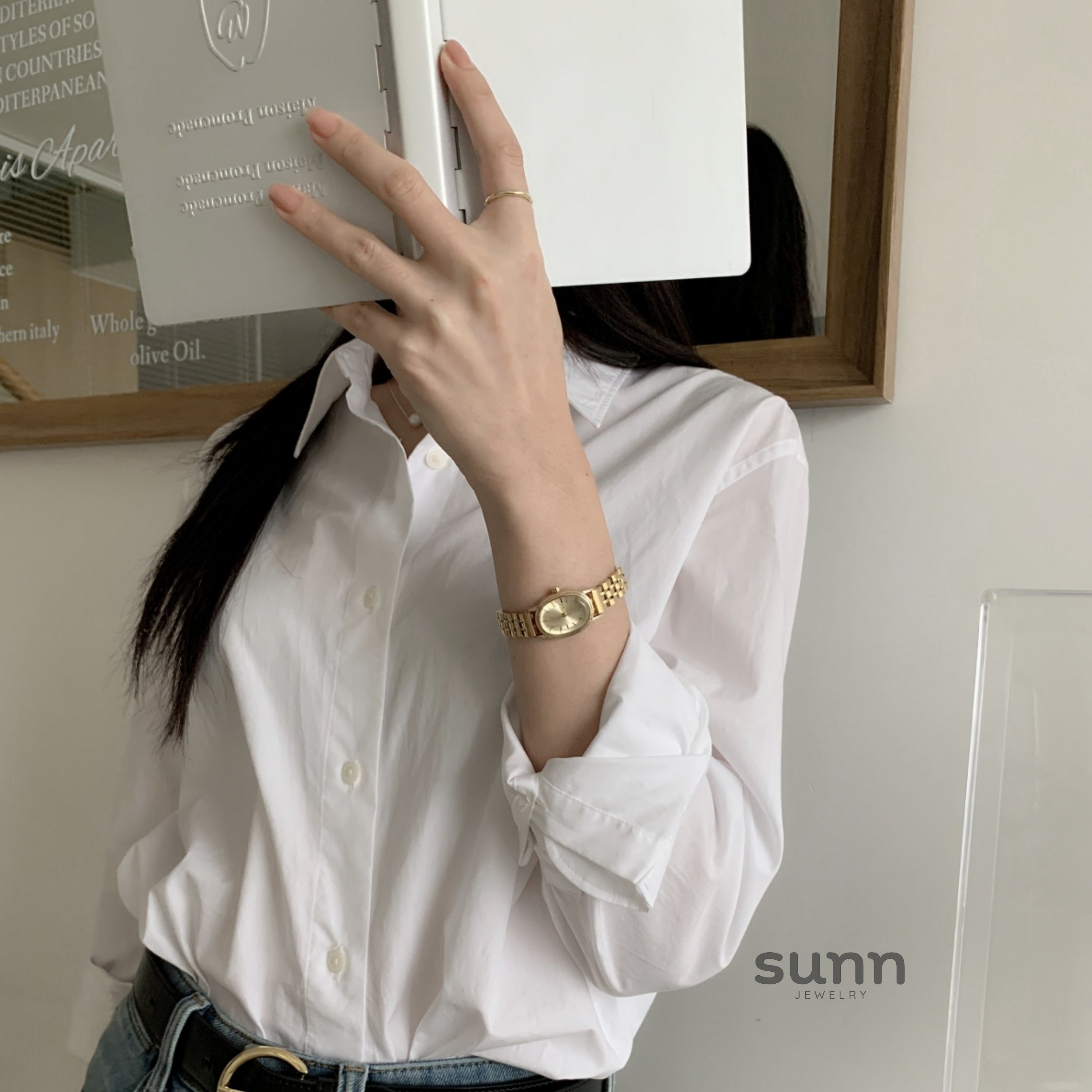 Emari Oval Steel Watch [JUCBT2I4]