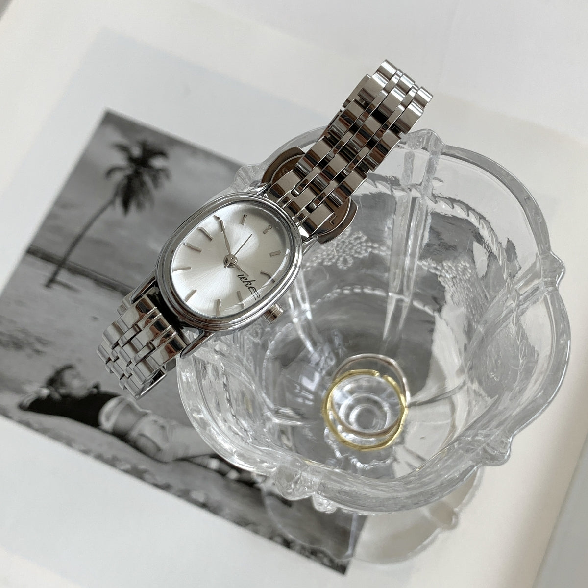 Emari Oval Steel Watch [19KFRGVI]